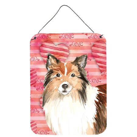 Carolines Treasures Love a Sheltie Wall or Door Hanging Prints CK1753DS1216